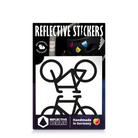 Reflektierender Aufkleber „Fahrräder“ in Farbvariante „schwarz“ in Produktverpackung von REFLECTIVE Berlin.
