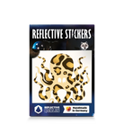 Reflektierender Aufkleber „Kraken“ in Farbvariante „Leo" in Verpackung von REFLECTIVE Berlin.