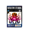 Reflektierender Aufkleber „Kraken“ in Farbvariante „Regenbogen“ in Produktverpackung von REFLECTIVE Berlin.