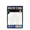 Reflektierender Aufkleber „Kraken“ in Farbvariante „weiß“ in Produktverpackung von REFLECTIVE Berlin.