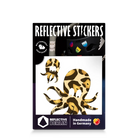 Reflektierender Aufkleber „Oktopus“ in Farbvariante „camo“ in Produktverpackung von REFLECTIVE Berlin.