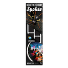 Reflektierender Speichen Aufkleber „Spokes“ in Farbvariante „schwarz“ in Produktverpackung von REFLECTIVE Berlin.