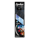 Reflektierender Speichen Aufkleber „Spokes“ in Farbvariante „Weltraum“ in Produktverpackung von REFLECTIVE Berlin.