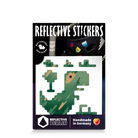 Reflektierender Aufkleber „T-Rex“ in Farbvariante „camo“ in Produktverpackung von REFLECTIVE Berlin.