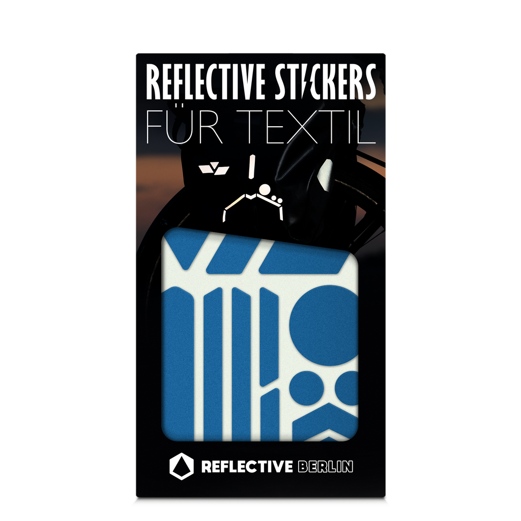 Produktbild Reflective Stickies, Textilsticker, abstrakt, geometrisch, blau