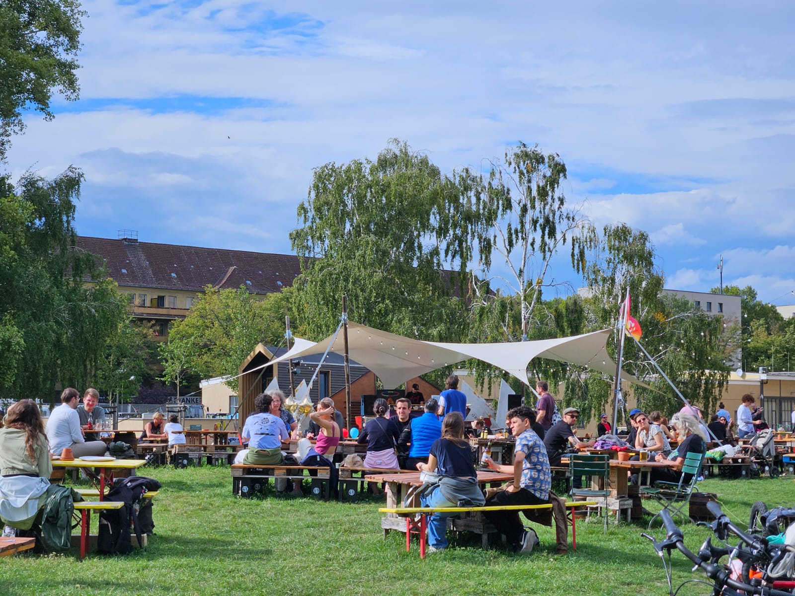 Neulich Biergarten beim THF Soli Fest