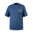 T-Shirt, indigo blau, Frontansicht, Produktbild