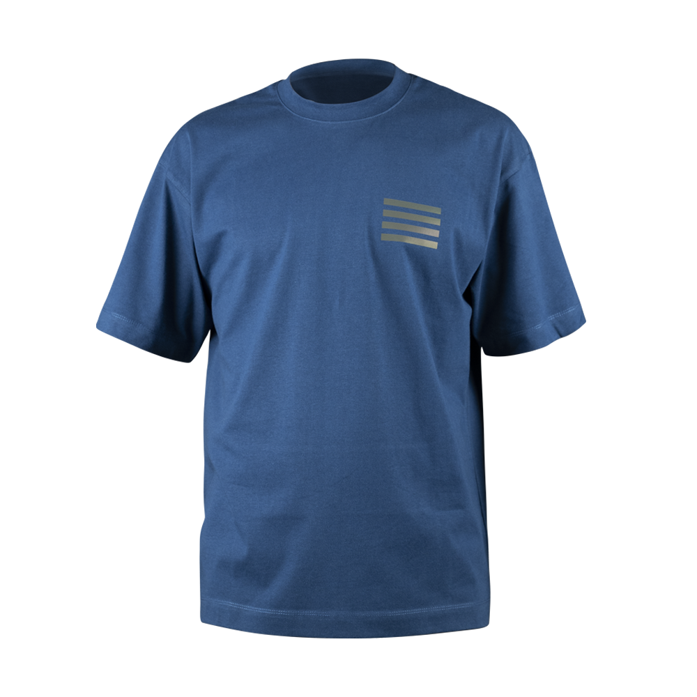 T-Shirt, indigo blau, Frontansicht, Produktbild