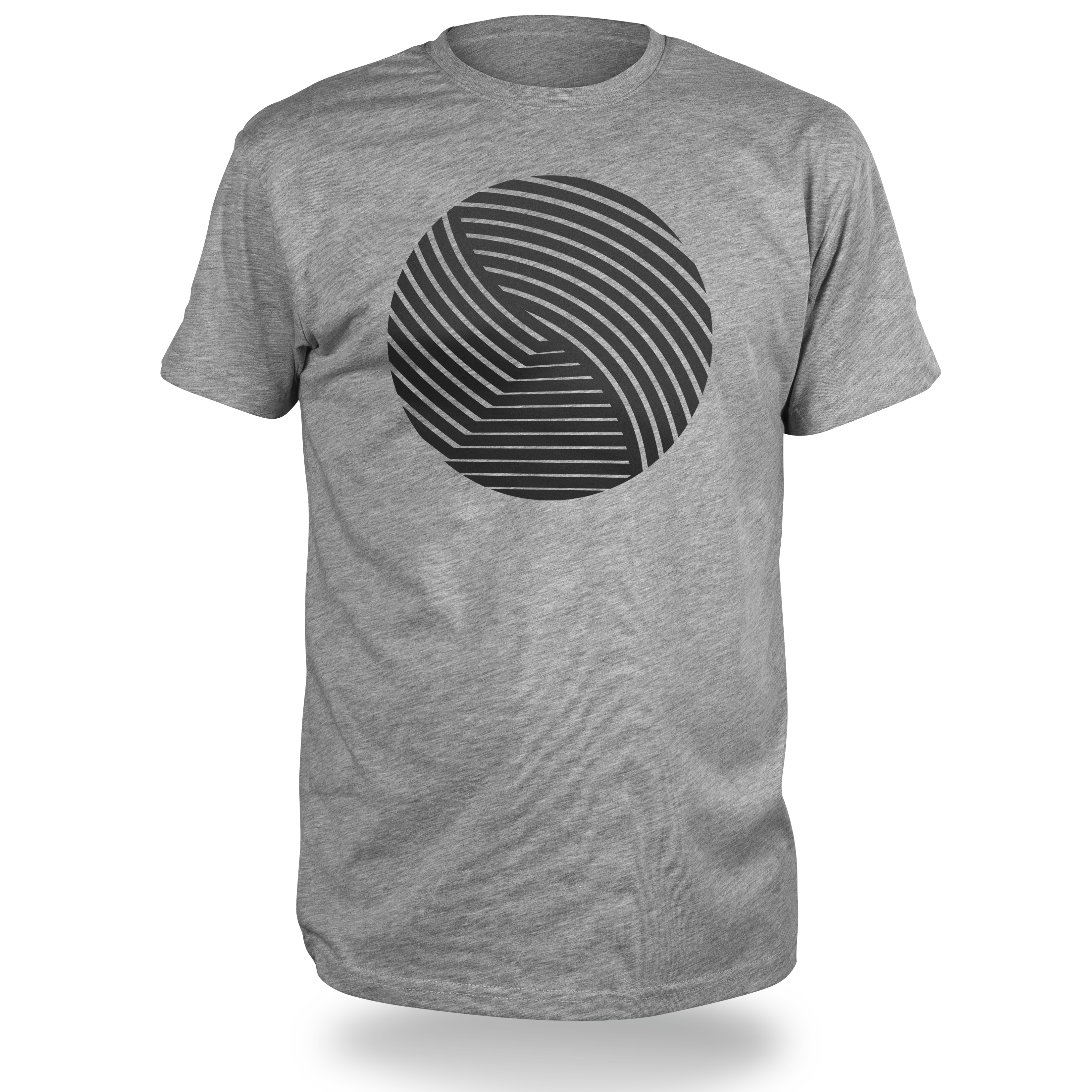 Reflective T-SHIRT, product picture front, grey melange, Swirl