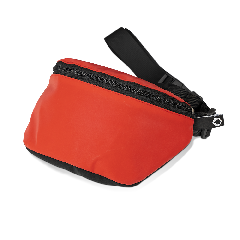 Our reflective pouch in Tomato mash color