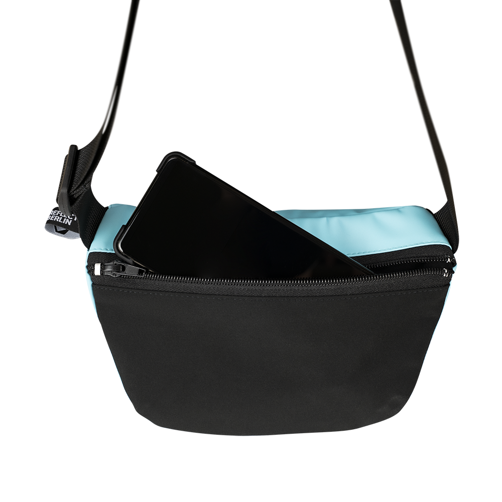 Back pocket with Zip of the reflective curacao pouch