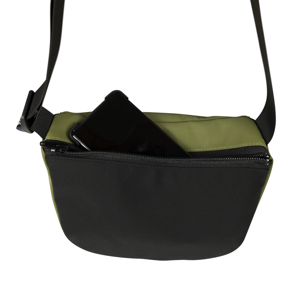 Gurteltasche reflektierend Olive green reflective beltbag