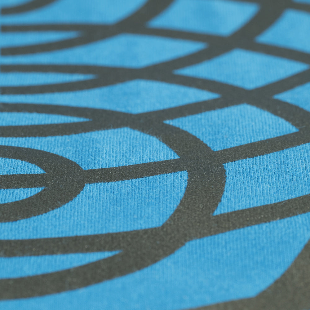 T-Shirt, ocean türkis, Detail Print, Produktbild