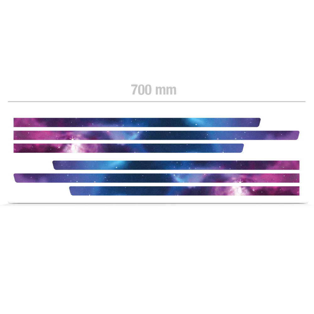 Reflektierendes Sticker Set für BBX Seitenpanele, Bullitt, Streifen, Lightspeed, space