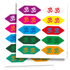 2 Bögen Sticker im Namaste Design, Om, bunte Fähnchen Sticker, Produktvariante