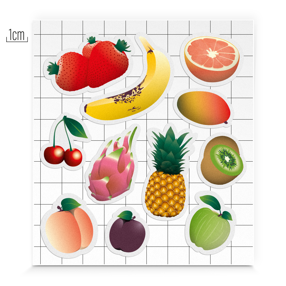 Reflective thematic shape for kids edition fruits, technical sheet