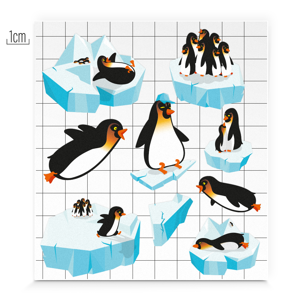 Reflective thematic shape for kids edition penguins, technical sheet