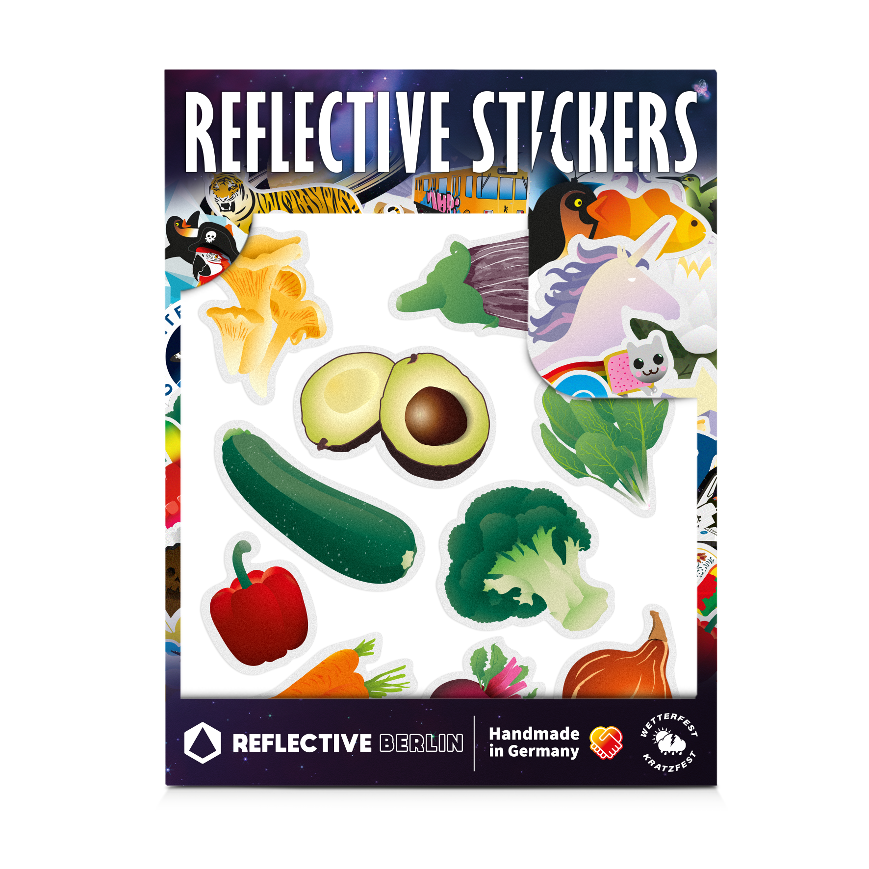 Reflective thematic shape for kids edition veggies