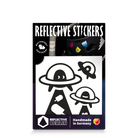 black ufo reflective decal in packaging
