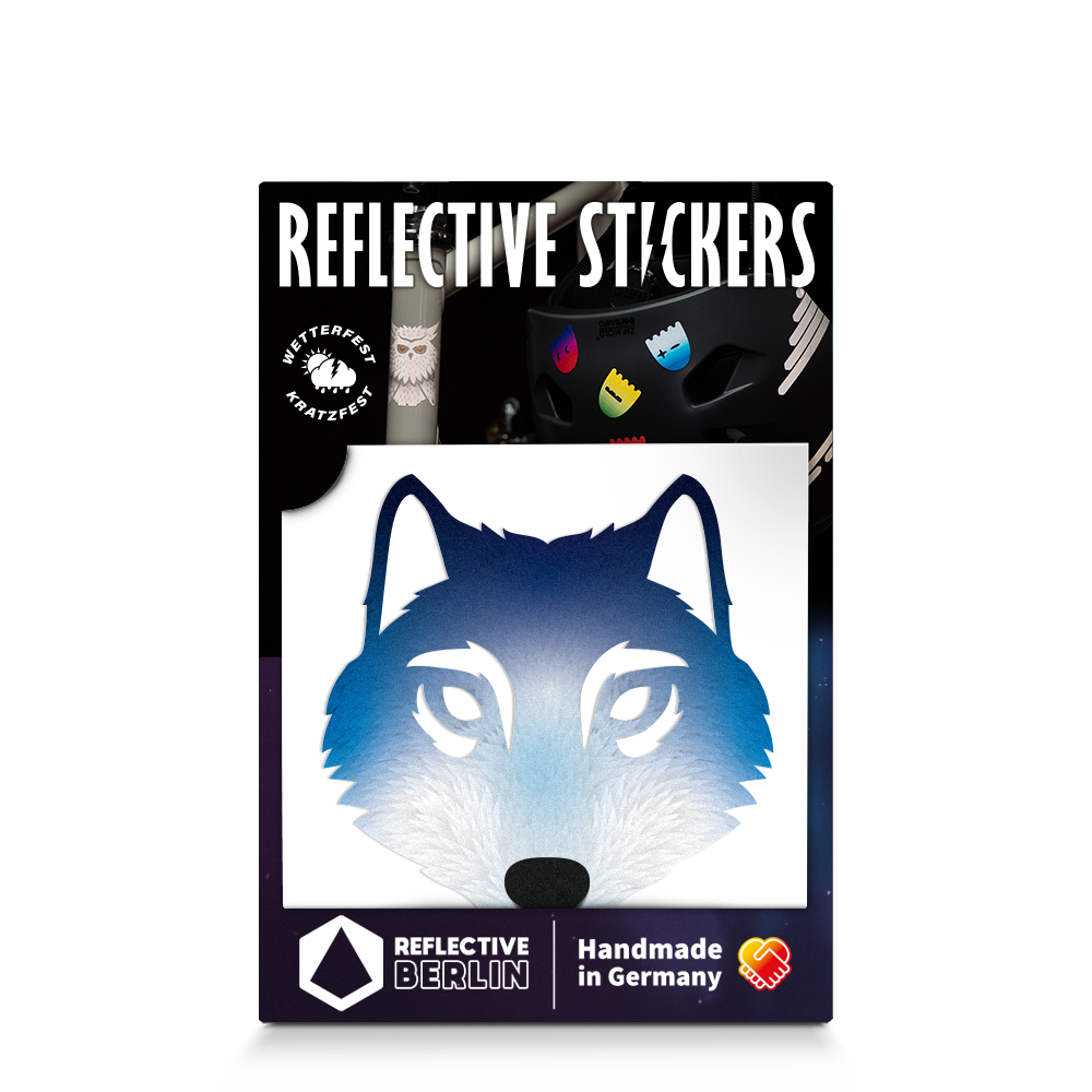 sky wolf reflective decal in packaging