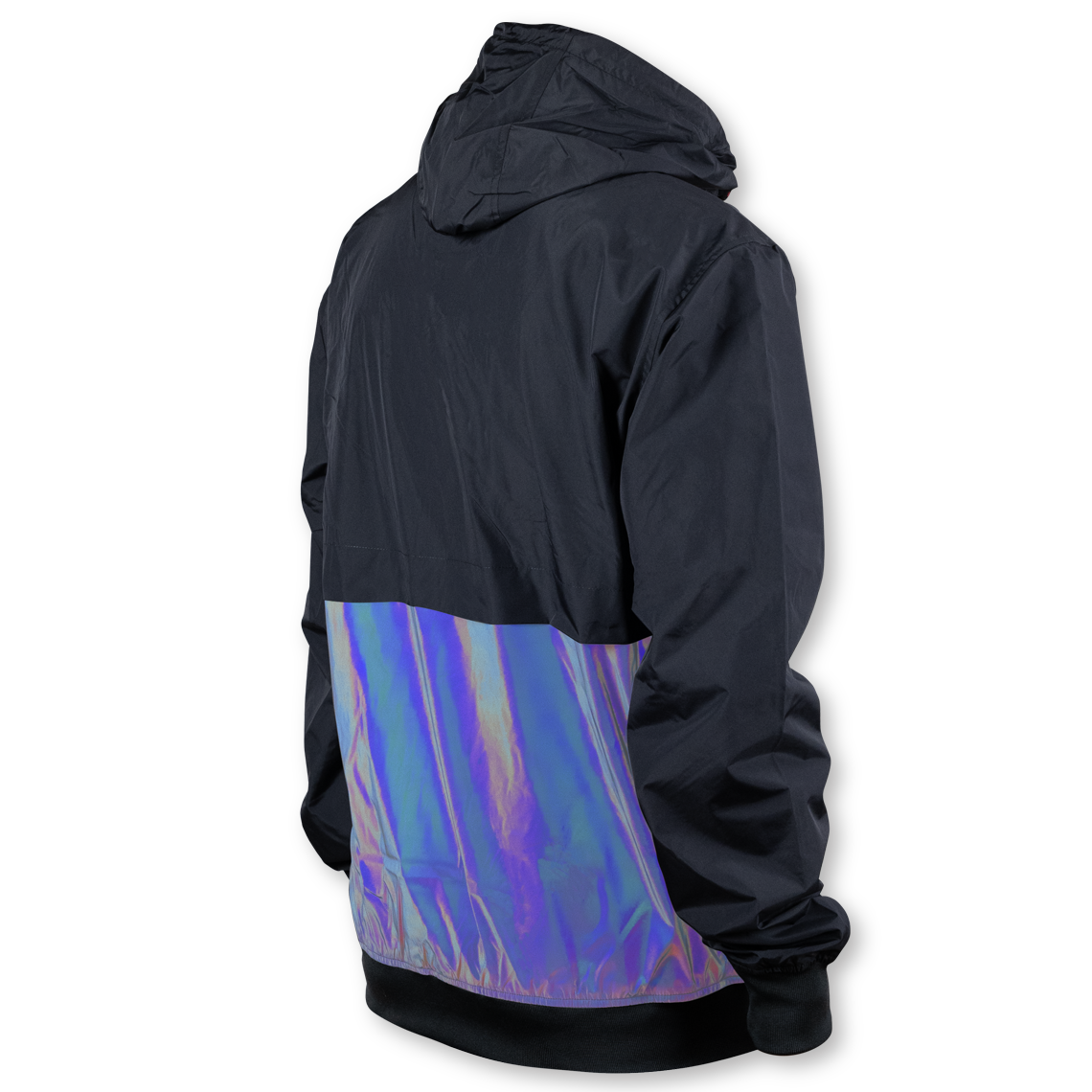 Resulaner jacket, product picture thumbnail, reflective rainbow, back of the jacket