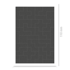 Bricks Sticker für Textil, Freisteller, geometrische Formen, Tetris, Farbe schwarz