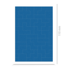 Bricks Sticker, Freisteller, geometrische Formen, Tetris, Farbe blau
