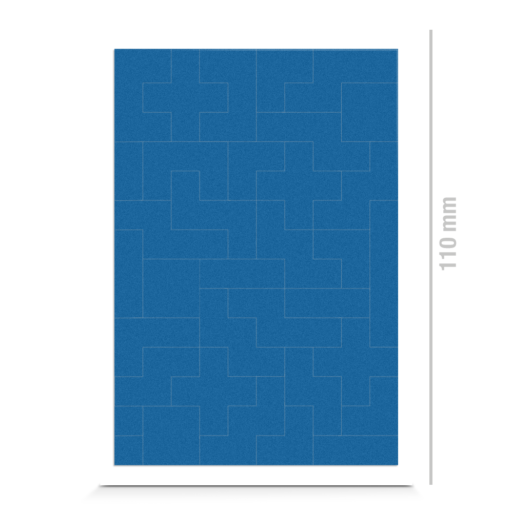 Bricks Sticker, Freisteller, geometrische Formen, Tetris, Farbe blau