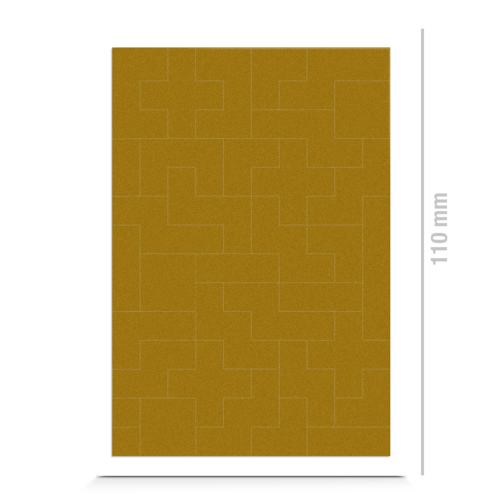 Bricks Sticker für Textil, Freisteller, geometrische Formen, Tetris, Farbe gold