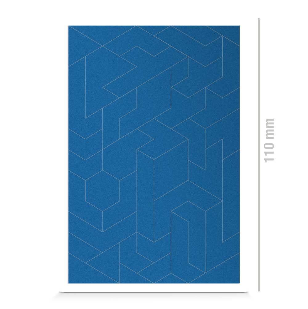 geometrische 3D Sticker für Textil, reflektierend, Freisteller, Farbe blau