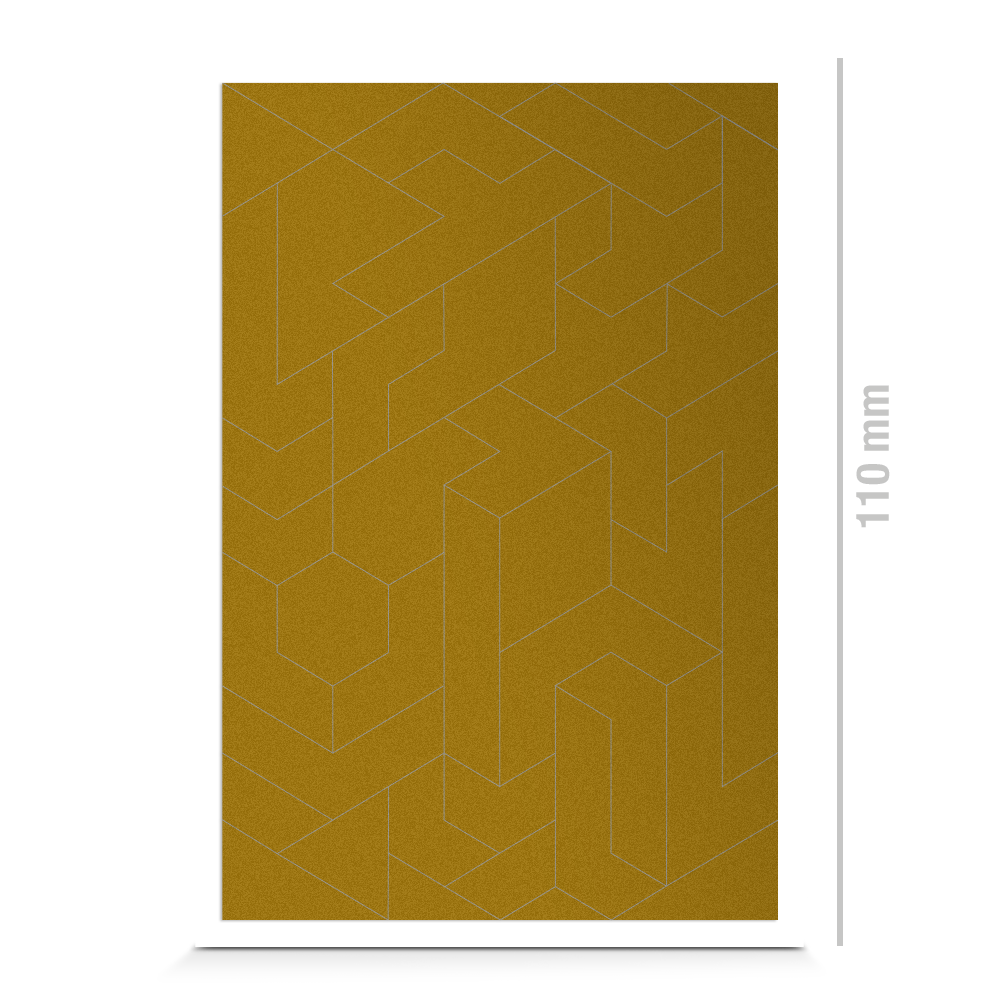 geometrische 3D Sticker für Textil, reflektierend, Freisteller, Farbe gold