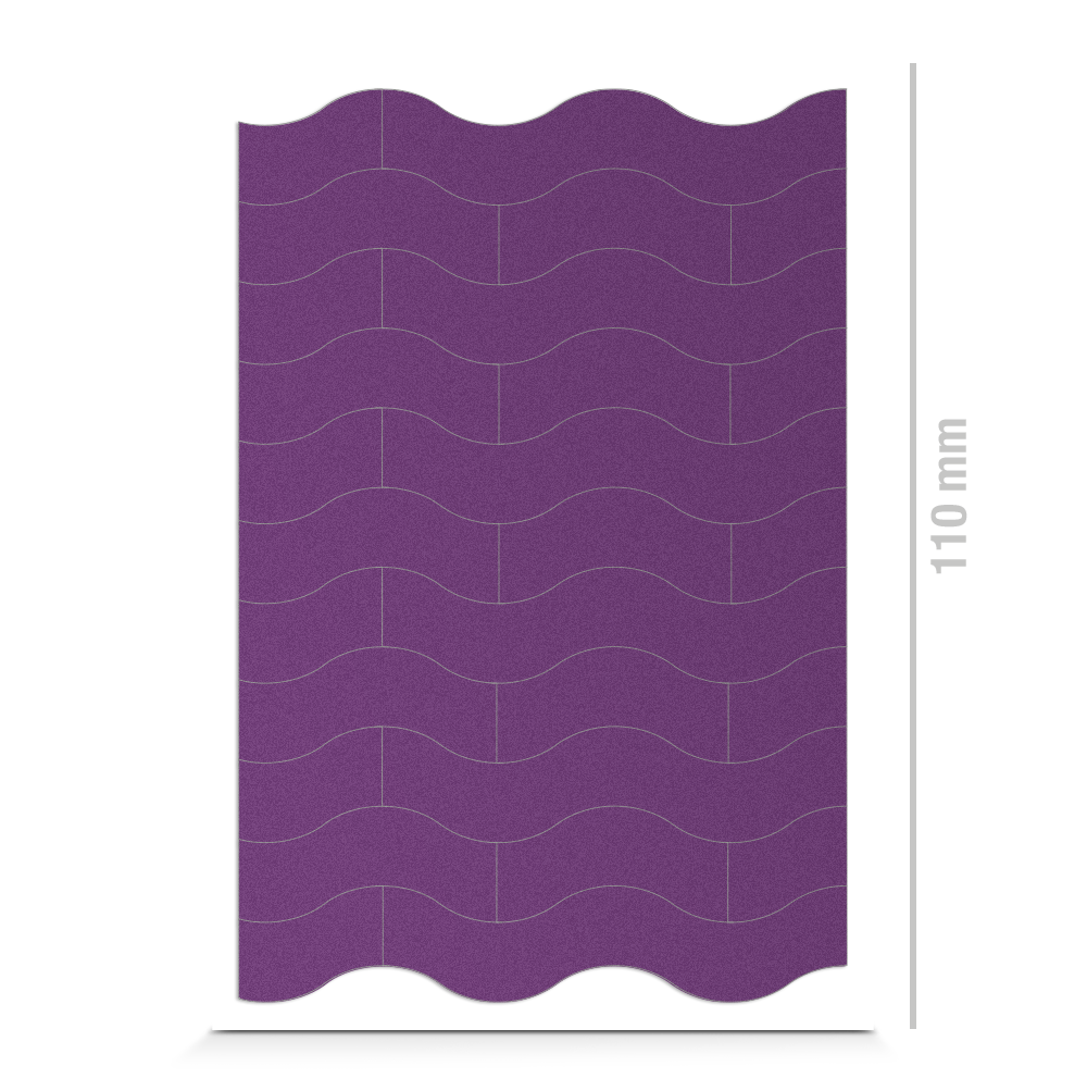  Textilsticker reflektierend, Freisteller, Wellen, Farbe violett